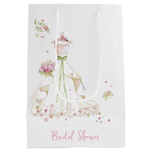 Brautparty Wedding Dress Mittlere Geschenktüte (Rückseite)