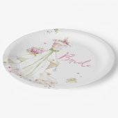 Brautparty Wedding Dress Pappteller (Schrägansicht)