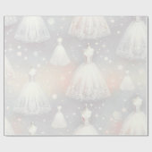 Brautparty Wedding Dress Pastel Lights Geschenkpapier (Flach)