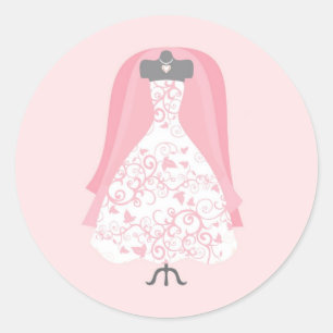 Brautparty Wedding Dress Stickers