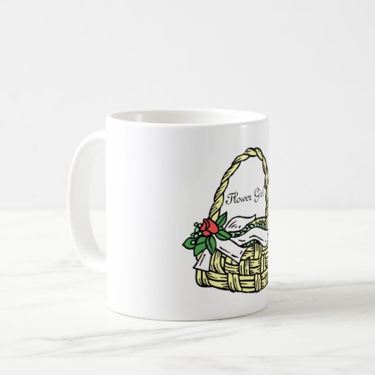 Brautparty Wedding Flower Girl Basket Tasse Gesche (Vorderseite Links)