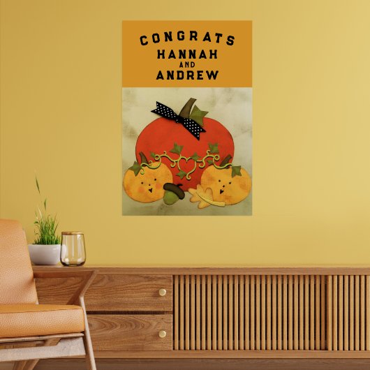 Brautparty Wedding Glückwunschs Poster (Wohnzimmer 2)