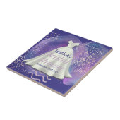 Brautparty Wedding Gown Lila & Rose Gold Glam Fliese (Seite)