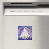 Brautparty Wedding Gown Lila & Rose Gold Glam Magnet (In Situ (Geschirrspüler))