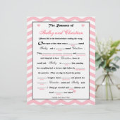 Brautparty Wedding Libs Game (Stehend Vorderseite)