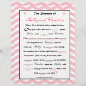 Brautparty Wedding Libs Game (Vorne/Hinten)