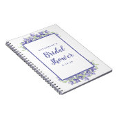 Brautparty Wedding Periwinkle Wasserfarbenfloral Notizblock (Rechte Seite)