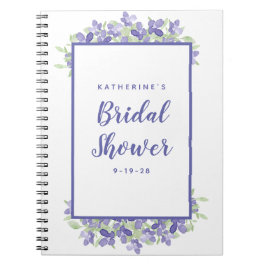 Brautparty Wedding Periwinkle Wasserfarbenfloral Notizblock