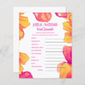 Brautparty Wedding Theme Word Scramble (Vorne/Hinten)