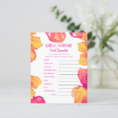 Brautparty Wedding Theme Word Scramble (Stehend Vorderseite)