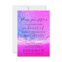 Brautparty Wedding Waves Ombre Fuchsia Pink