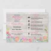 Brautparty Weekend Wanderung Rosa Korallenriff Einladung (Vorderseite)