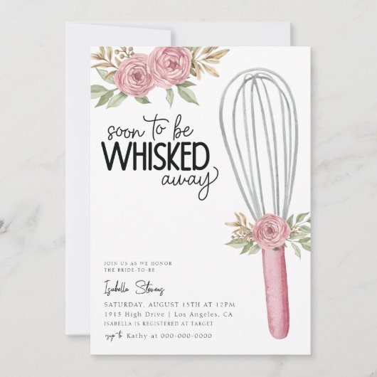 Brautparty weggeblasen einladung (Vorderseite)