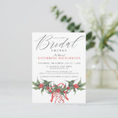 Brautparty | Weihnachtsfarben Postkarte (Stehend Vorderseite)