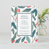 Brautparty | Weihnachtsfeiertag Einladung (Stehend Vorderseite)