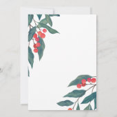 Brautparty | Weihnachtsfeiertag Einladung (Rückseite)