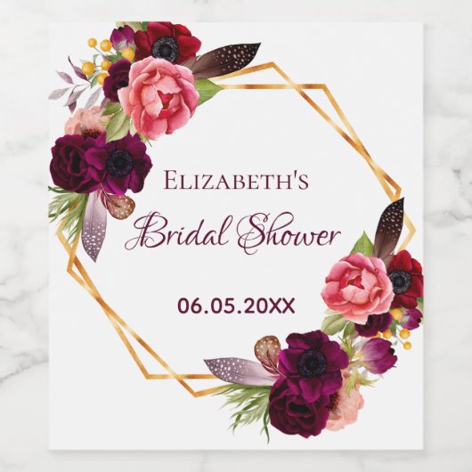 Brautparty Weinetikett (Einzelnes Label)