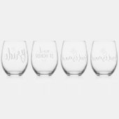 Brautparty Weinglas Ohne Stiel (Hinten)