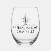 Brautparty Weinglas Ohne Stiel (Vorderseite)