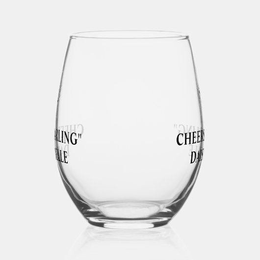 Brautparty Weinglas Ohne Stiel (Rechts)