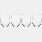 Brautparty Weinglas Set Personalisiert Weinglas Ohne Stiel (Links)