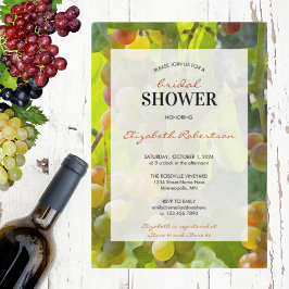 Brautparty Weinkultur und Erde Weintrauben Einladung