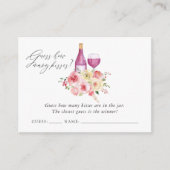 Brautparty Weinlecker Spiel Begleitkarte (Vorderseite)