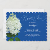Brautparty Weiße Hydrangea Einladung (Vorderseite)