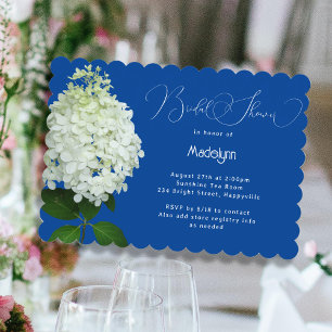 Brautparty Weiße Hydrangea Einladung