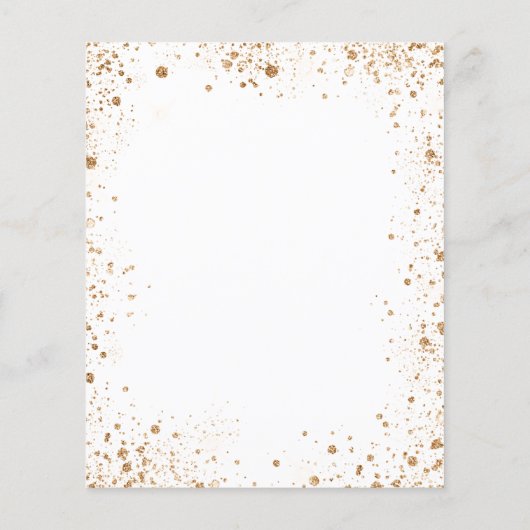 Brautparty-Weißgold-Glitzer-Haushaltsausschreibung Flyer (Hinten)