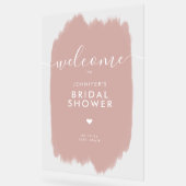 Brautparty Welcome Gold Script Dusty Pink Paint Acrylschild (Winkel)