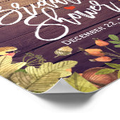 Brautparty Welcome Maple Leaf Pumpkin Sonnenblume Poster (Ecke)