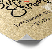 Brautparty Welcome Mason Jar String Lights Gold Poster (Ecke)