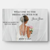 Brautparty WELCOME mit bearbeitbarem Text und Bild Fotoplatte (Vorderseite)