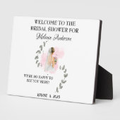 Brautparty WELCOME mit bearbeitbarem Text und Bild Fotoplatte (Seite)