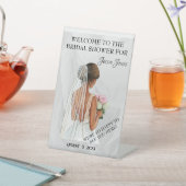 Brautparty WELCOME mit bearbeitbarem Text und Bild Sockelschild (In SItu)