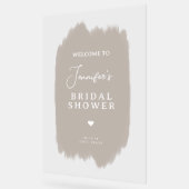 Brautparty Welcome Script Beige Paint Acrylschild (Winkel)