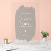 Brautparty Welcome Script Beige Paint Acrylschild (Hochzeit)