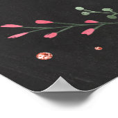 Brautparty Welcome Sign Derby Hat Blume Poster (Ecke)