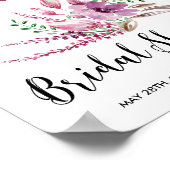 Brautparty Welcome Sign Lavendel & Lilac Floral Poster (Ecke)