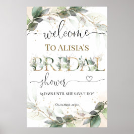 Brautparty Welcome Sign Poster