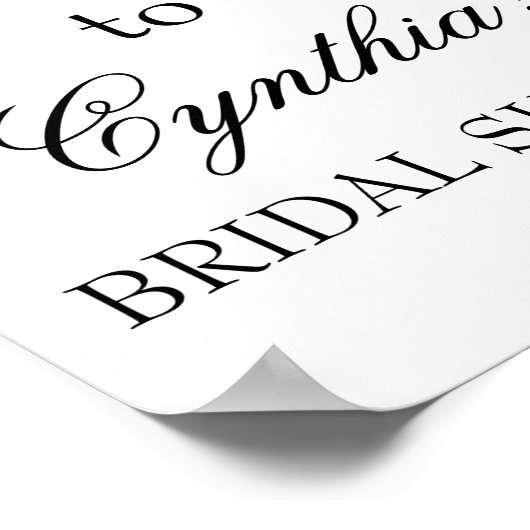 Brautparty Welcome Sign Poster (Ecke)