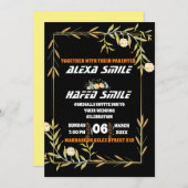 Brautparty Welcome Sign Template, Wildblume br Einladung (Vorne/Hinten)