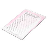 Brautparty Wer das Bride Game kennt - Rosa Notizblock (angewinkelt)