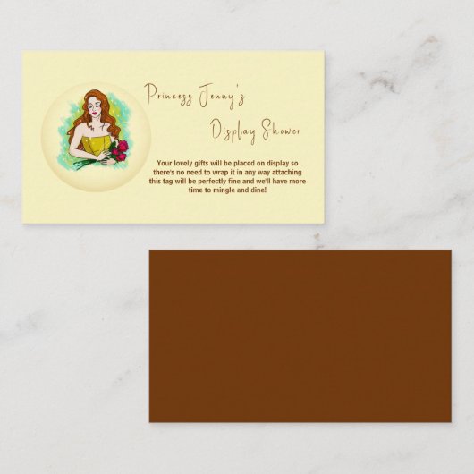 Brautparty "Werbegeschenke" Begleitkarte (Vorne/Hinten)