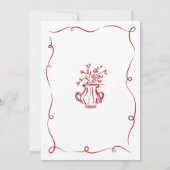 Brautparty Whimsical Hand Drared Illustriert Einladung (Rückseite)