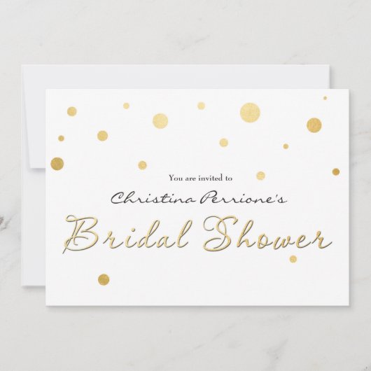 BRAUTPARTY White Gold Foil Moderne Karte laden (Vorderseite)