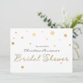 BRAUTPARTY White Gold Foil Moderne Karte laden (Stehend Vorderseite)