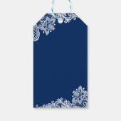 Brautparty "White Lace String Lights" Vielen Dank Geschenkanhänger (Rückseite)