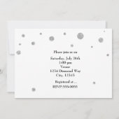 BRAUTPARTY White Silver Glitzer Moderne Karte (Rückseite)